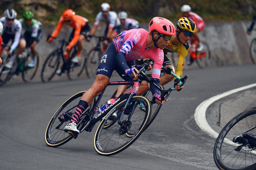 Road bike in a pro race