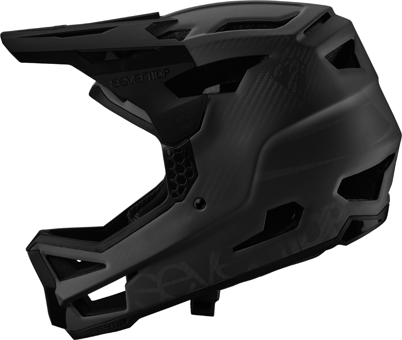 Bild von Seven Protection (7iDP) Project 23 Carbon Fullface Helm - Schwarz/Carbon