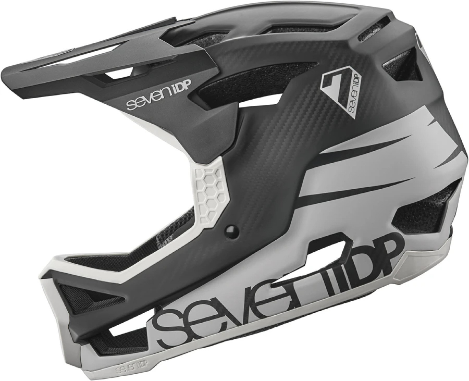 Bild von Seven Protection (7iDP) Project 23 Carbon Fullface Helm - Grau/Carbon