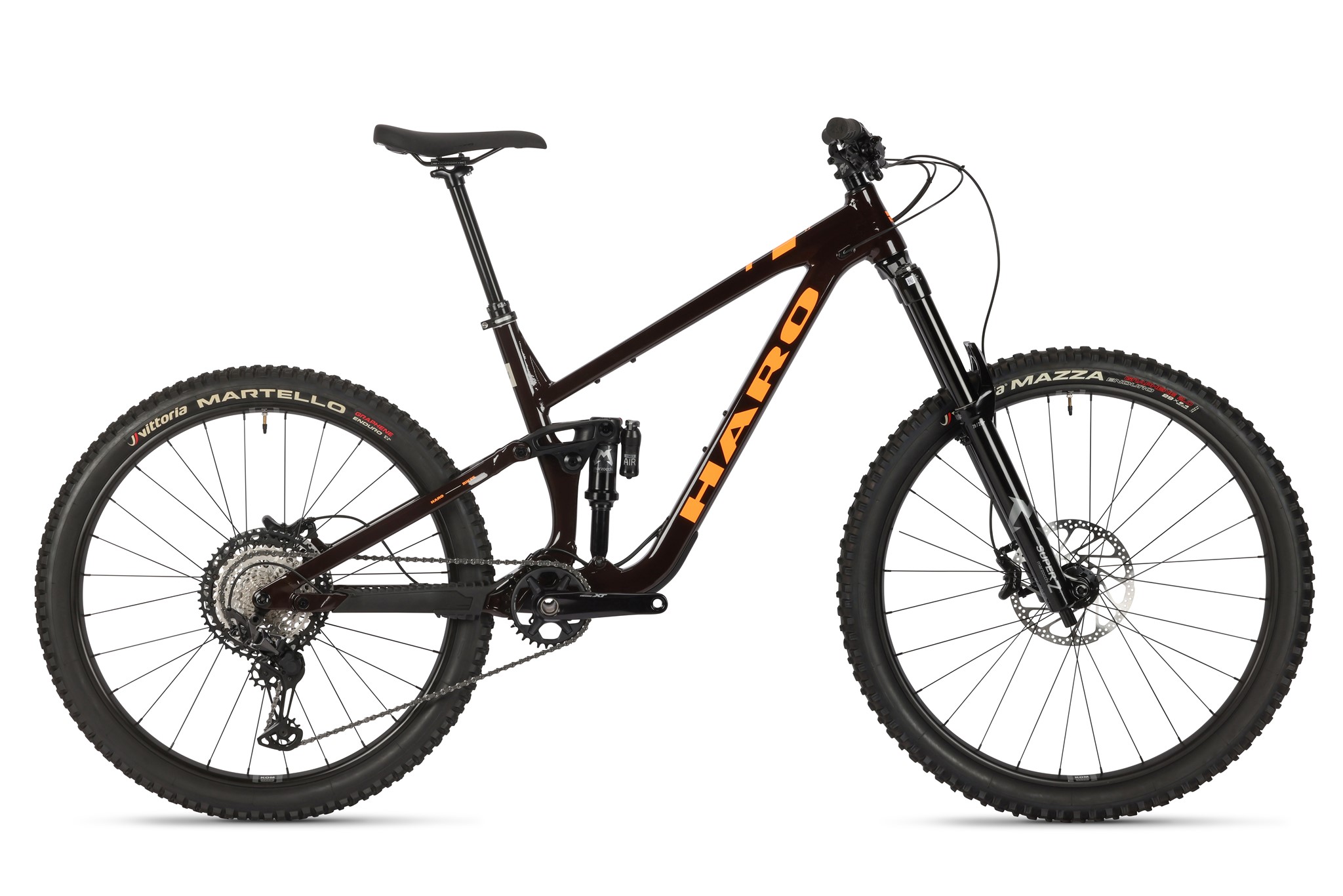 Haro Greer Alloy Enduro Bike Cedar Brown/Orange The Cyclery